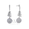 18K White Gold Ladies Earrings With 3.70 CT Diamonds