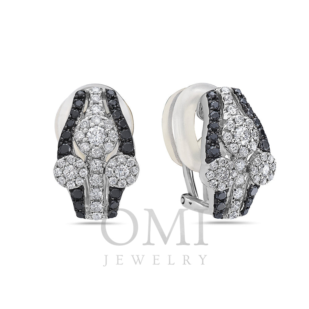 18K White Gold Ladies Earrings With 1.96 CT Diamonds