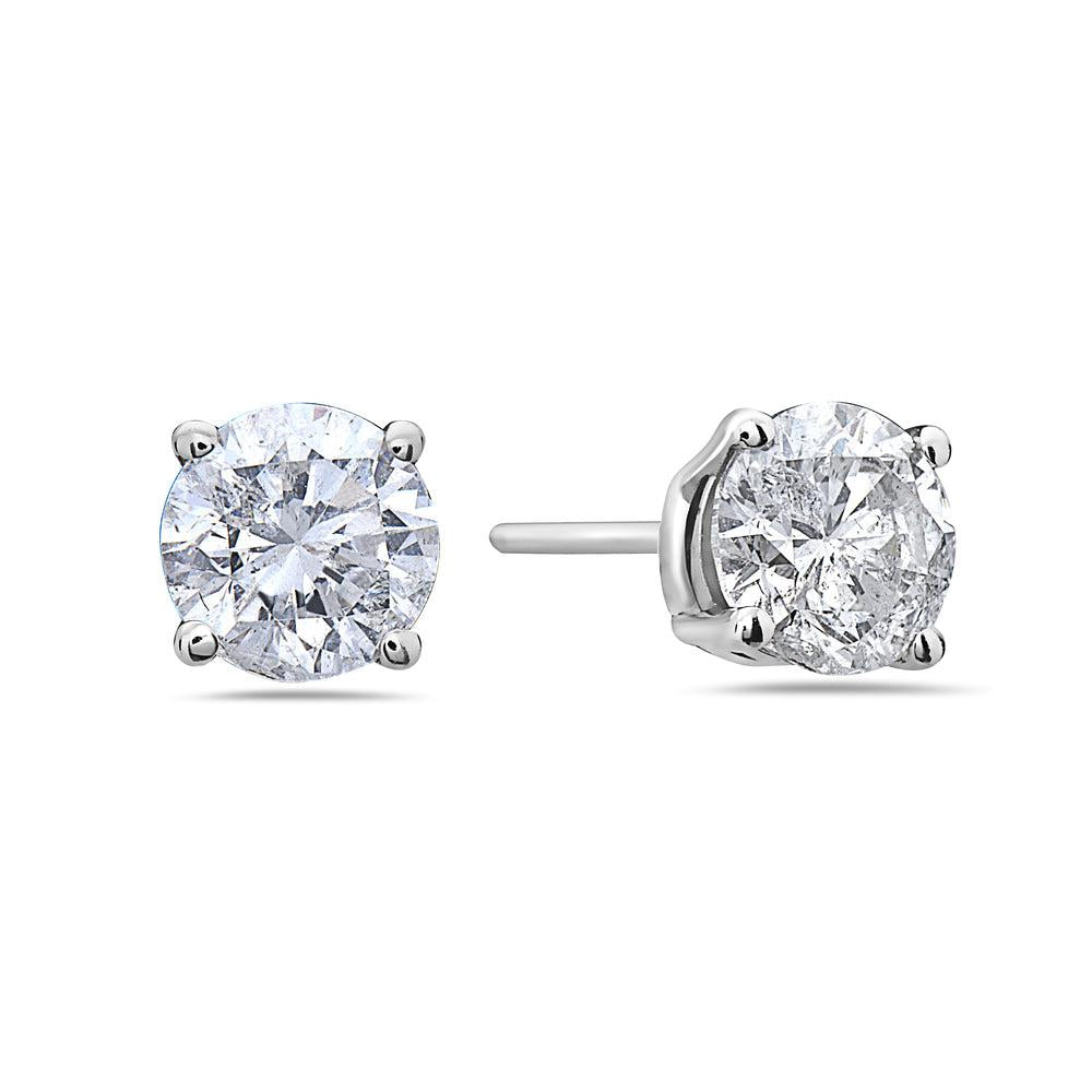 14K White Gold Ladies Earrings With 0.70 CTW Diamonds