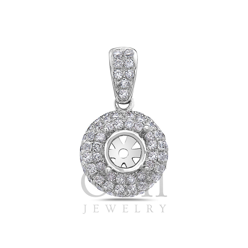 18K White Gold Asterisk Women's Pendant With 0.98 CT Diamonds
