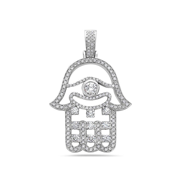 14K Gold Hamsa Shaped Pendant