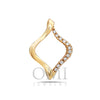 18K Yellow Gold Floating Shape Women's Pendant With 0.09 CT Diamonds
