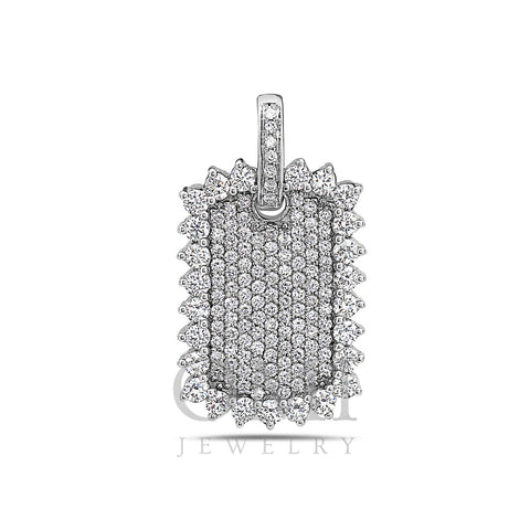 Rectangular Sunflower Pendant With 3.15 CT Diamonds available in Rose, Yellow and White Gold