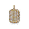 14K Yellow Gold Curb Link Pendant with 4.50 CT Diamonds