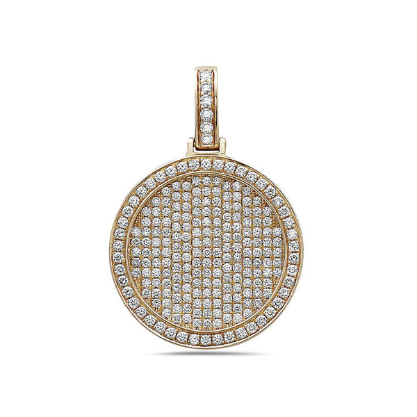 Mens gold store circle pendant