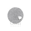 18K White Gold Circle with Heart Women's Pendant with 2.72CT Diamonds