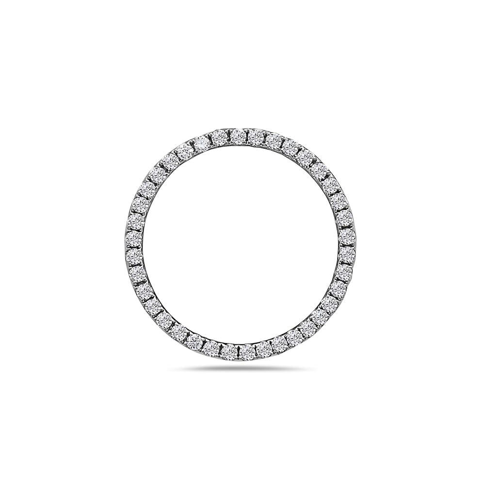 18K White Gold Donut Line Women's Pendant with 0.43CT Diamonds