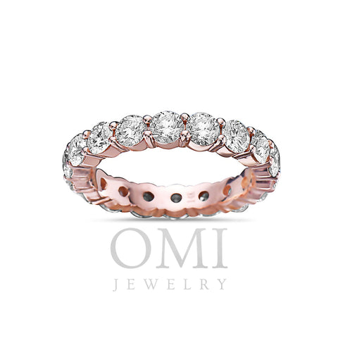 Men's 14K Rose Gold Band with 5.44 CT Diamonds
