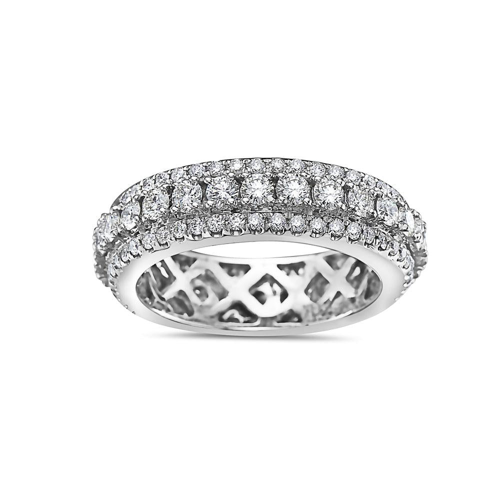Men's 14K White Gold Band with 5.50 CT Diamonds