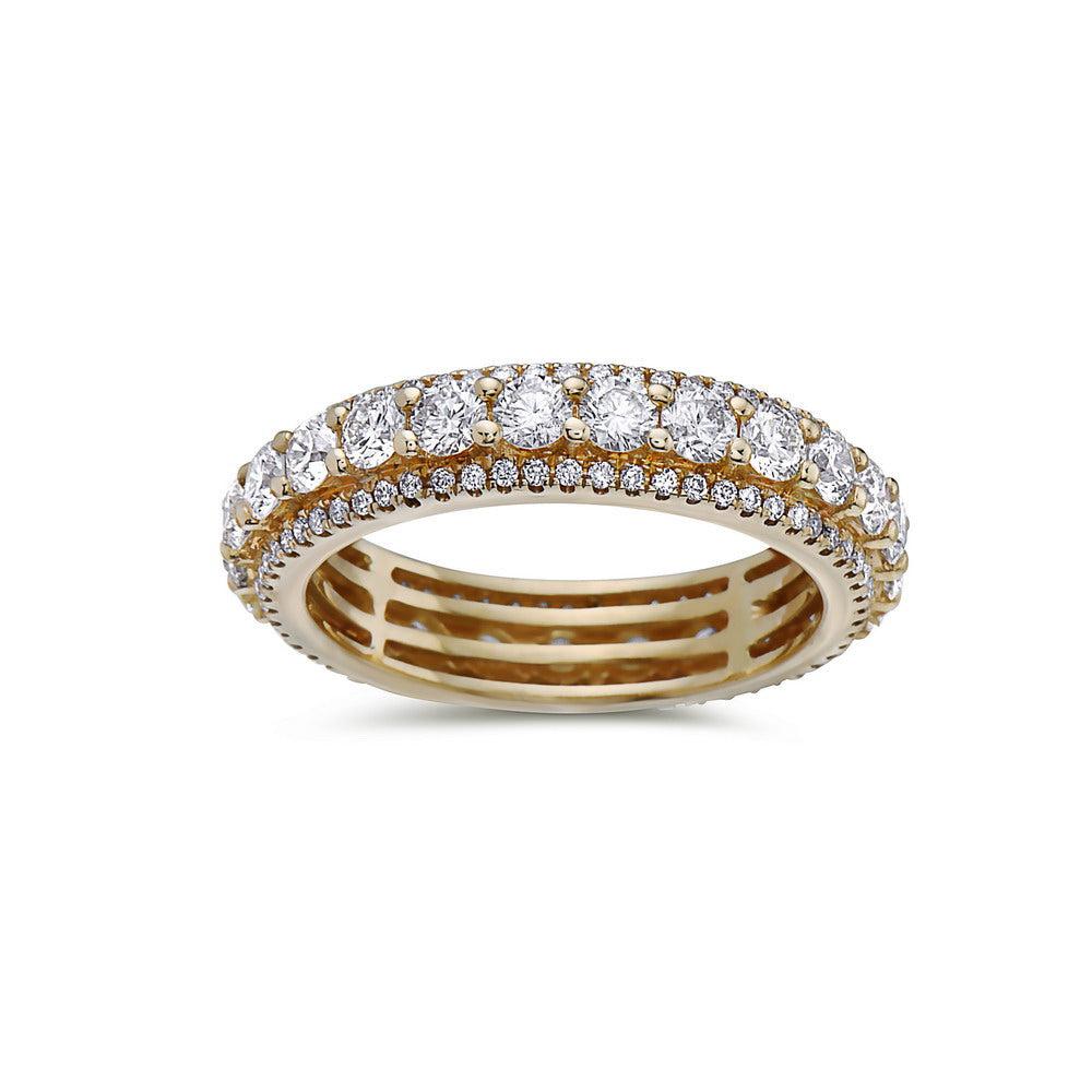 Ladies 14k Yellow Gold Diamond 1.25 CT Wedding Band