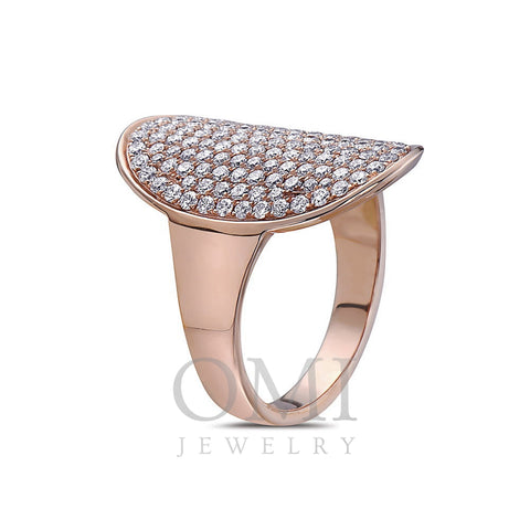 Ladies 18k Rose Gold Diamond 1.12 CT Right Hand Ring