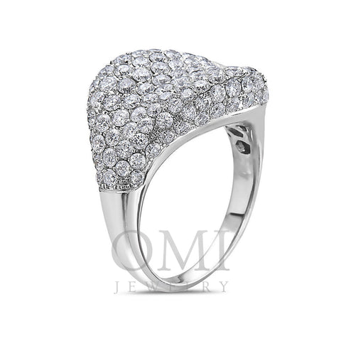 Ladies 14k White Gold Diamond 3.25 CT Right Hand Ring