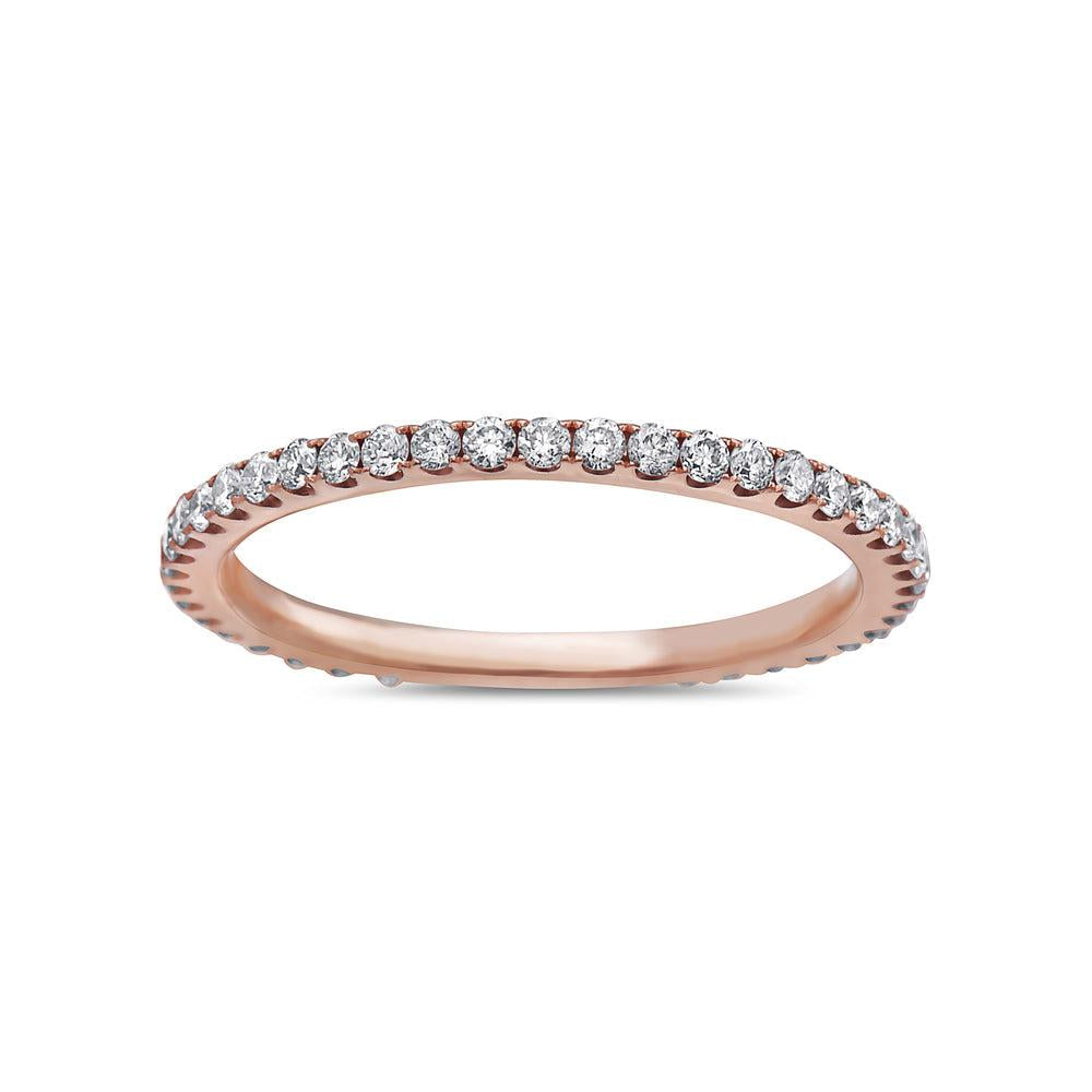 18K ROSE GOLD WEDDING BAND 0.47 CT