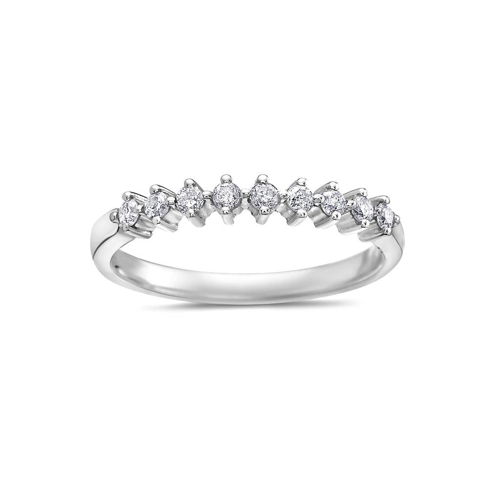 14K WHITE GOLD DIAMOND WEDDING BAND 0.34 CT