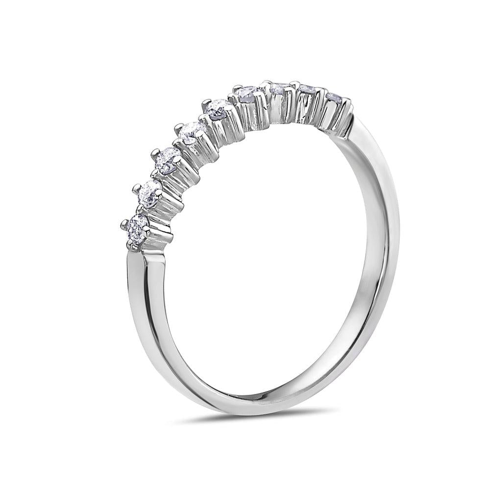 14K WHITE GOLD DIAMOND WEDDING BAND 0.34 CT