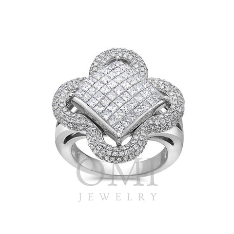 Ladies 14k White Gold Diamond 2.40 CT Right Hand Ring