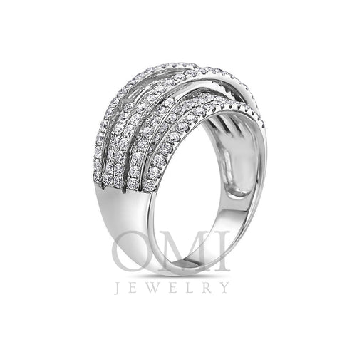 Ladies 18k White Gold Diamond 1.35 CT Right Hand Ring