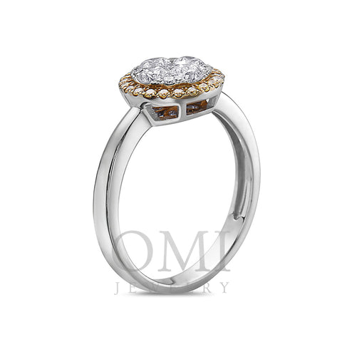 Ladies 14k White Gold Diamond 0.99 CT Right Hand Ring