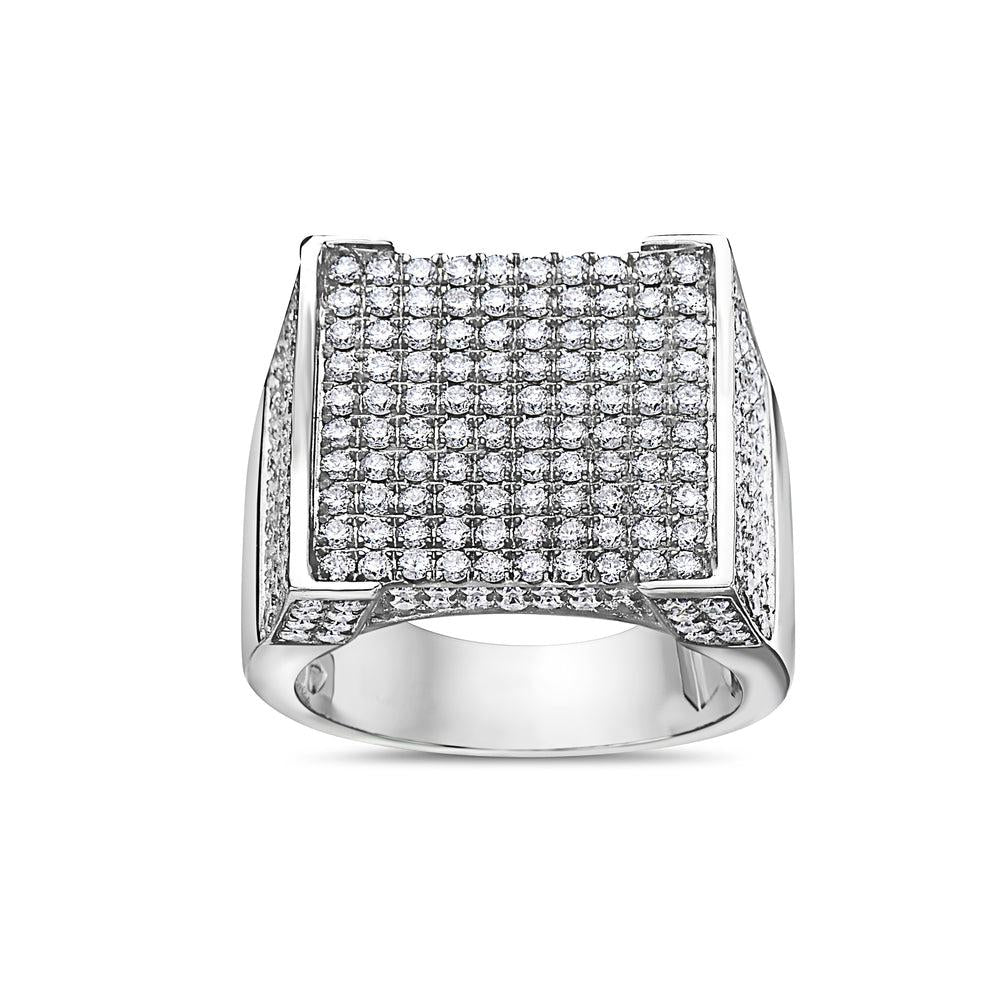 Men's 14K White Gold Ring with 4.25 CT Diamonds