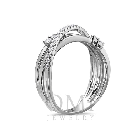 Ladies 18k White Gold Diamond 0.35 CT Right Hand Ring