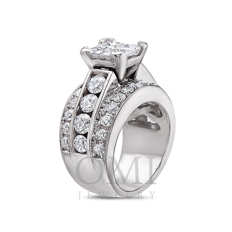Ladies 14k White Gold Diamond 3.34 CT Right Hand Ring