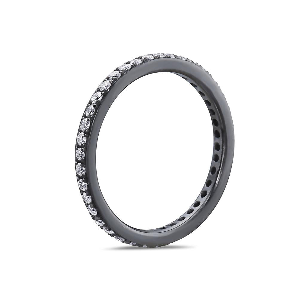 Ladies 18k Black Gold Diamond 0.60 CT Wedding Band