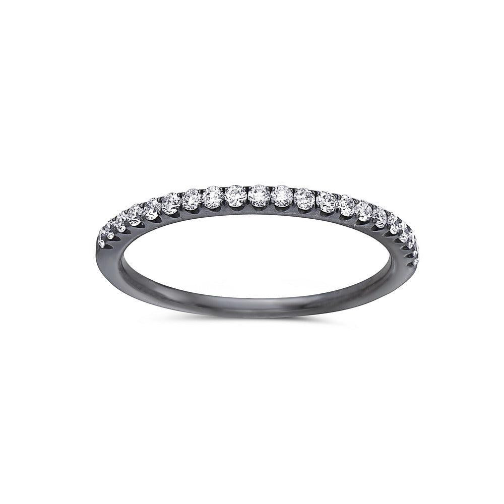 Ladies 18k Black Gold Diamond 0.30 CT Wedding Band