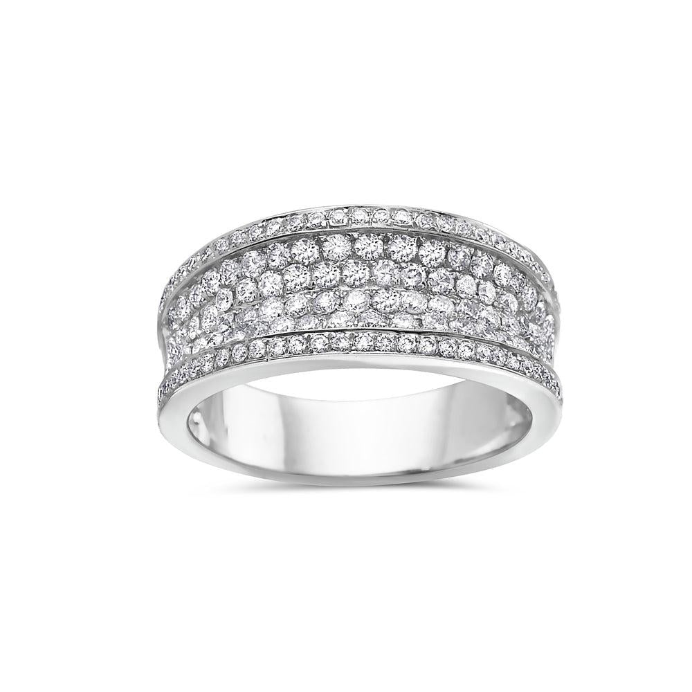 Ladies 14k White Gold Diamond 1.25 CT Wedding Band