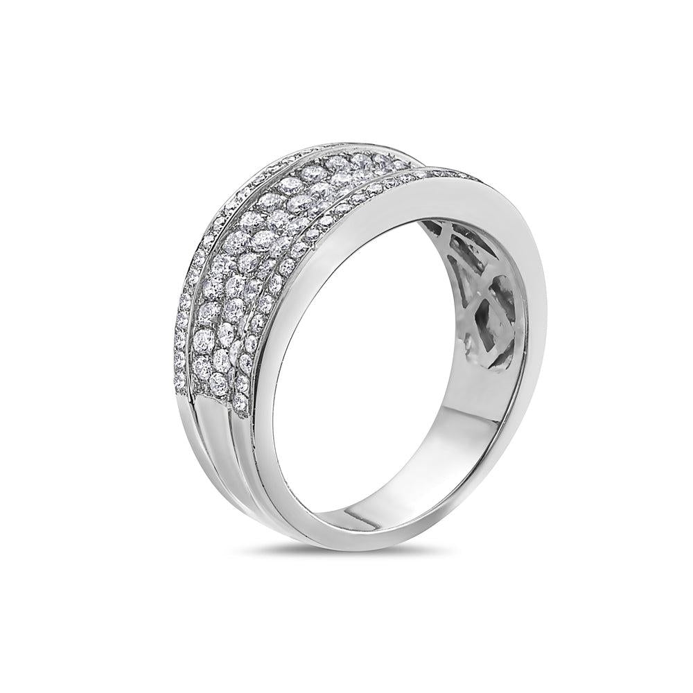 Ladies 14k White Gold Diamond 1.25 CT Wedding Band
