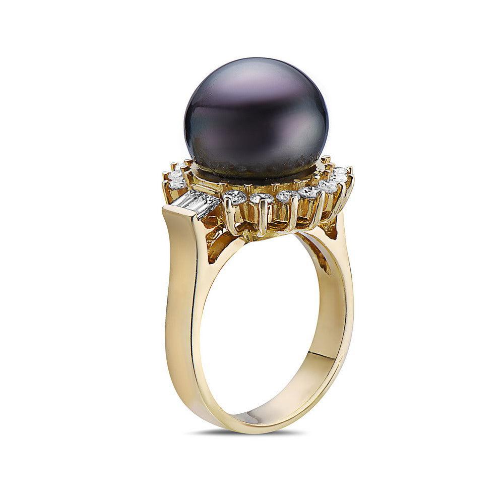Ladies 18k Yellow Gold Diamond 1 CT Fashion Ring