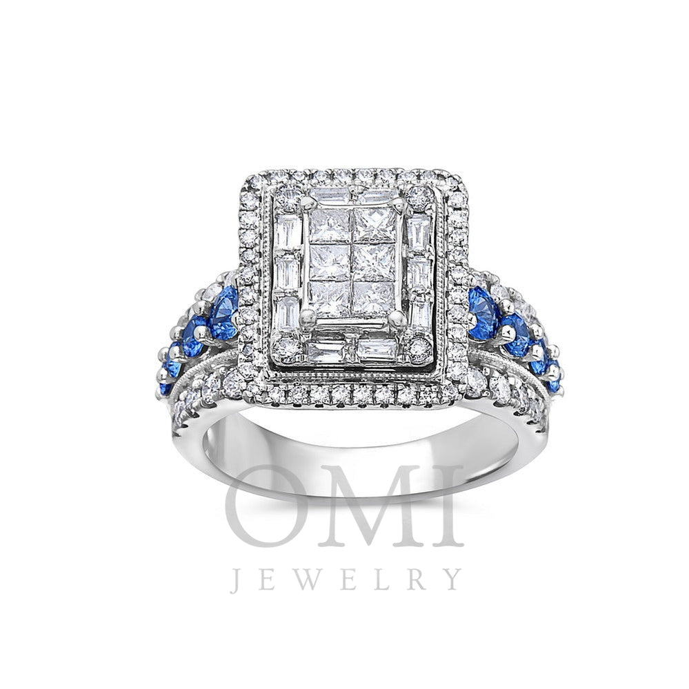 Ladies 14k White Gold Diamond 2.75 CT Fashion Ring