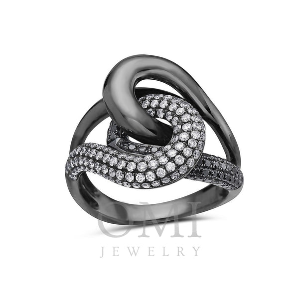 Ladies 18k Black Gold Diamond 1.15 CT Right Hand Ring