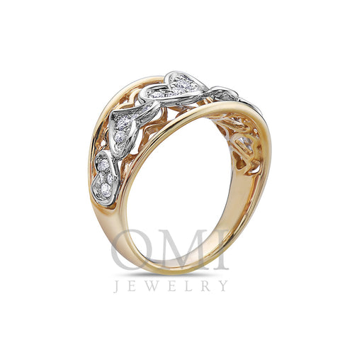 Ladies 18k Yellow And White Gold Diamond 0.55 CT Right Hand ring
