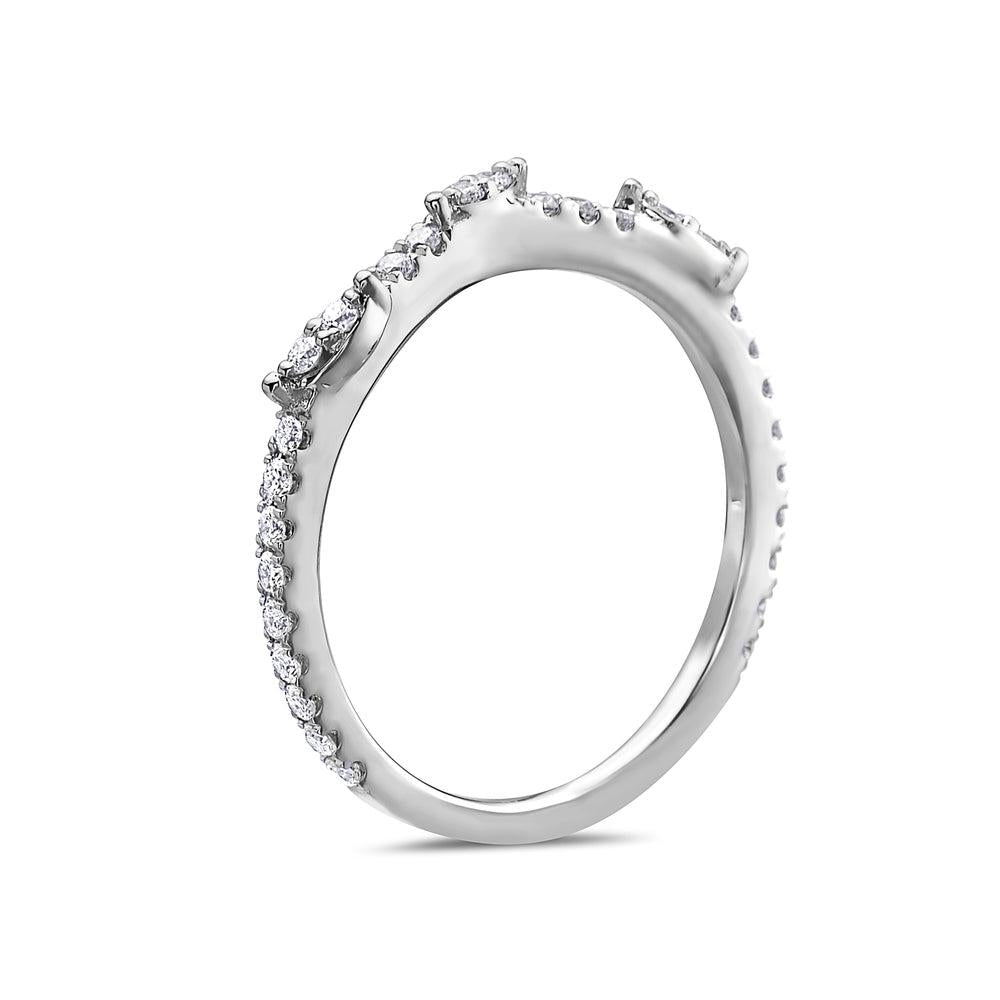 Ladies 18k White Gold Diamond 0.31 CT Wedding Band
