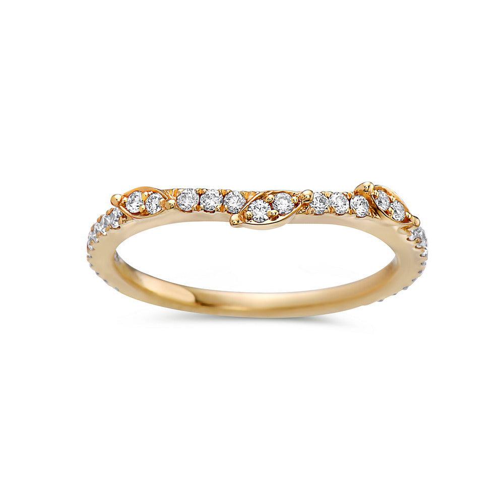 Ladies 18k Yellow Gold With 0.31 CT Diamonds Wedding Band