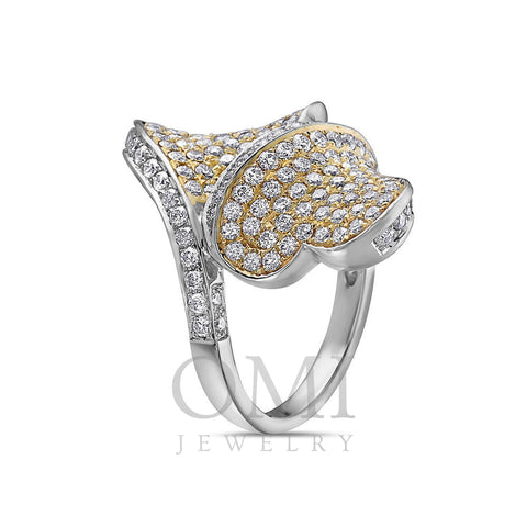 Ladies 18k White Gold Diamond 3.06 CT Right Hand Ring