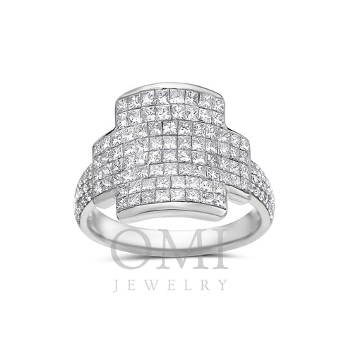 Ladies 14k White Gold Diamond 2.20 CT Right Hand Ring