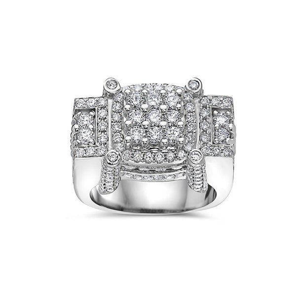 Men's 14K White Gold Ring with 4.78 CT Diamonds