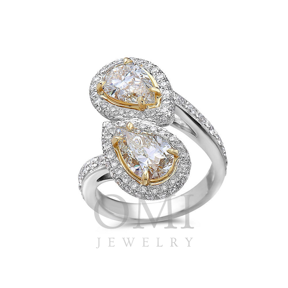 Ladies 18k White Gold Diamond 6.21 CT Right Hand Ring