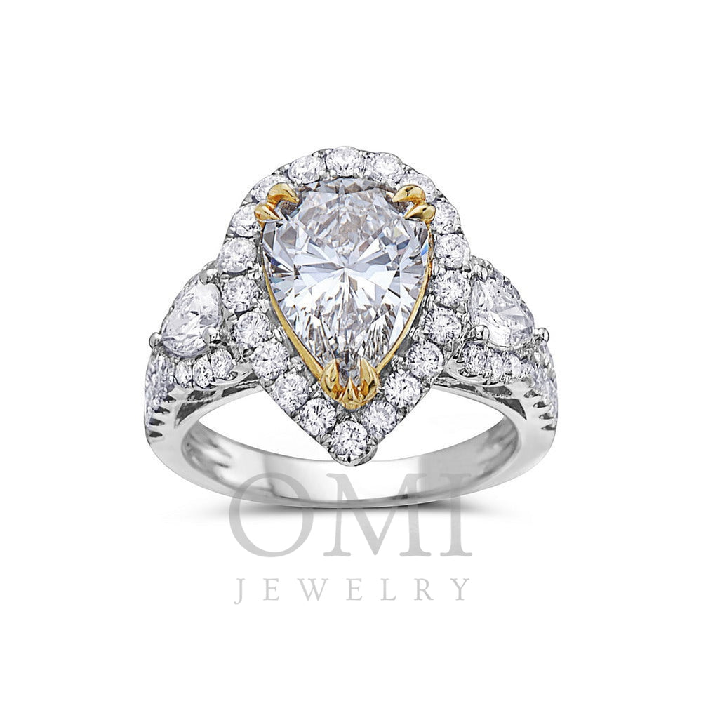 Ladies 18k White Gold Diamond 3.94 CT Right Hand Ring