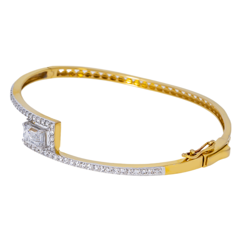 14K GOLD LAB DIAMOND  BRACELET 1.82 CT