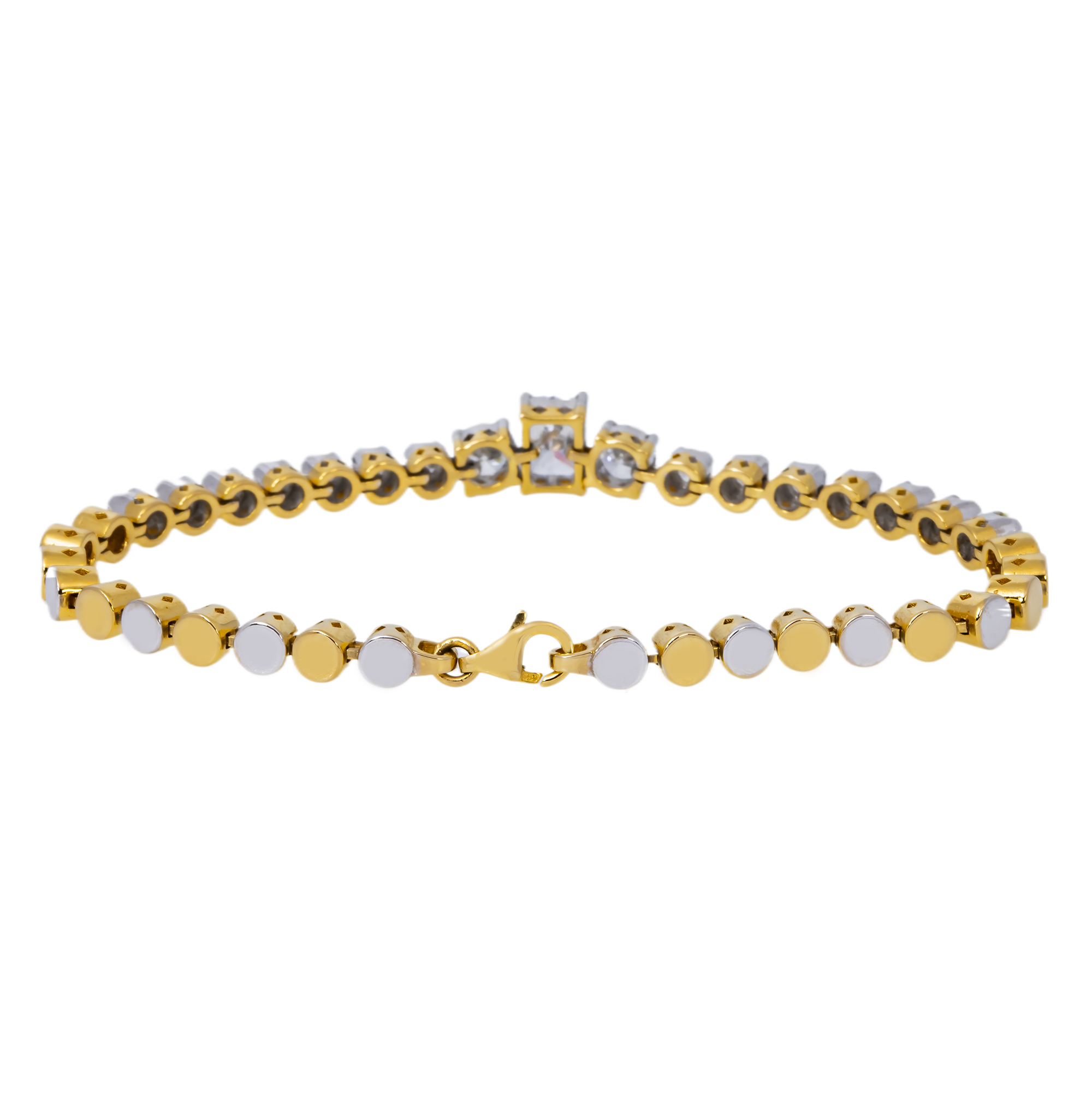 14K GOLD LAB DIAMOND TENNIS BRACELET 3.12 CT
