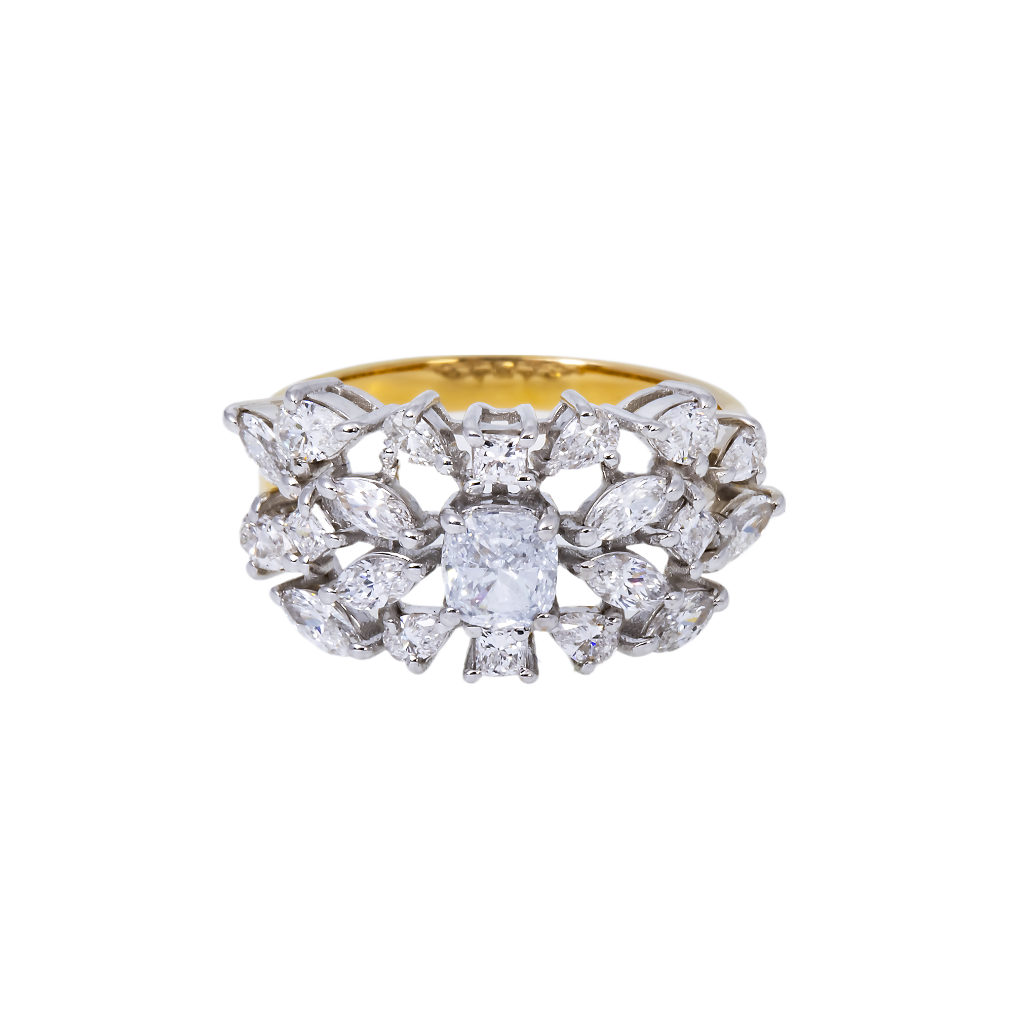 14K GOLD RADIANT CUT LAB DIAMOND ENGAGEMENT RING 1.88 CTW