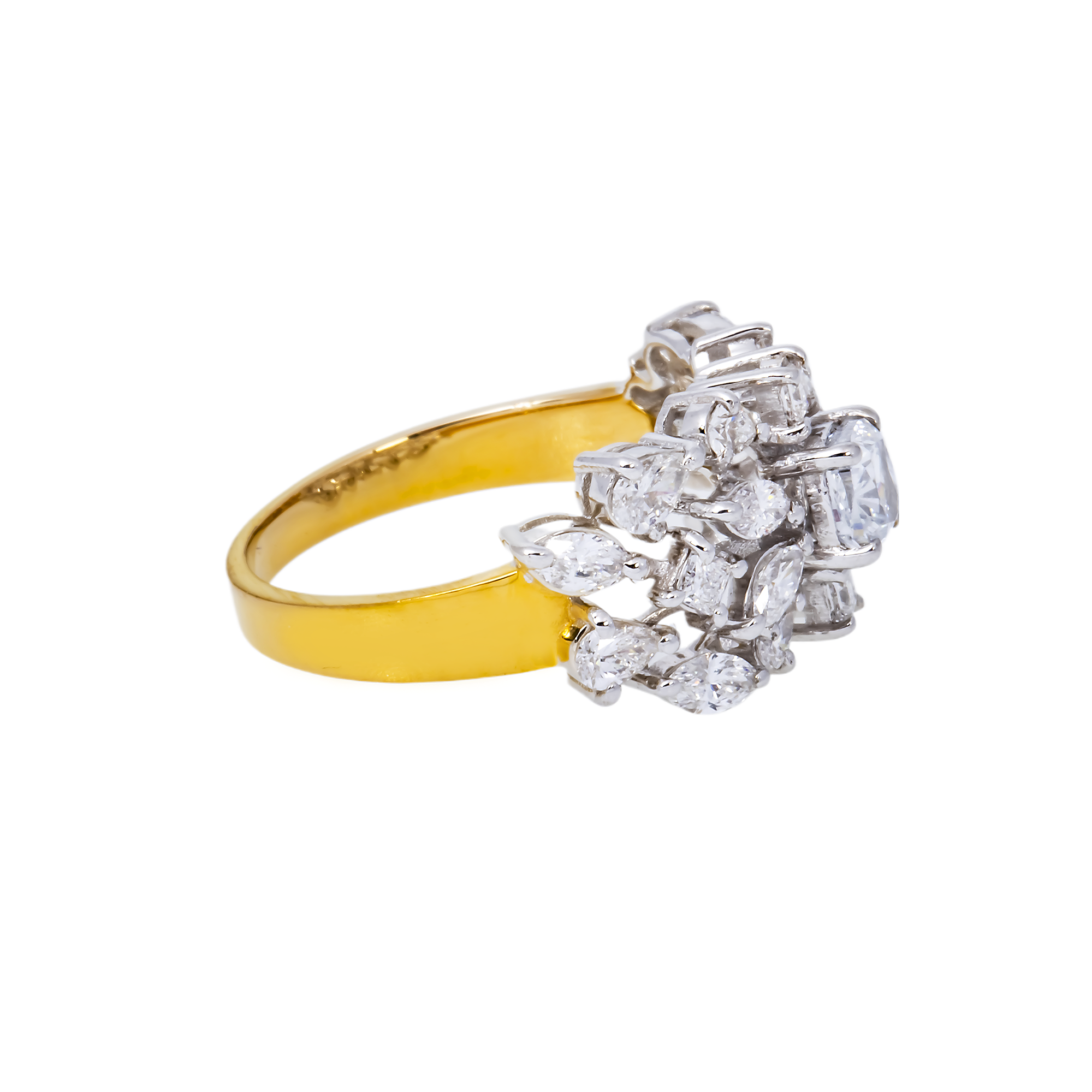 14K GOLD RADIANT CUT LAB DIAMOND ENGAGEMENT RING 1.88 CTW