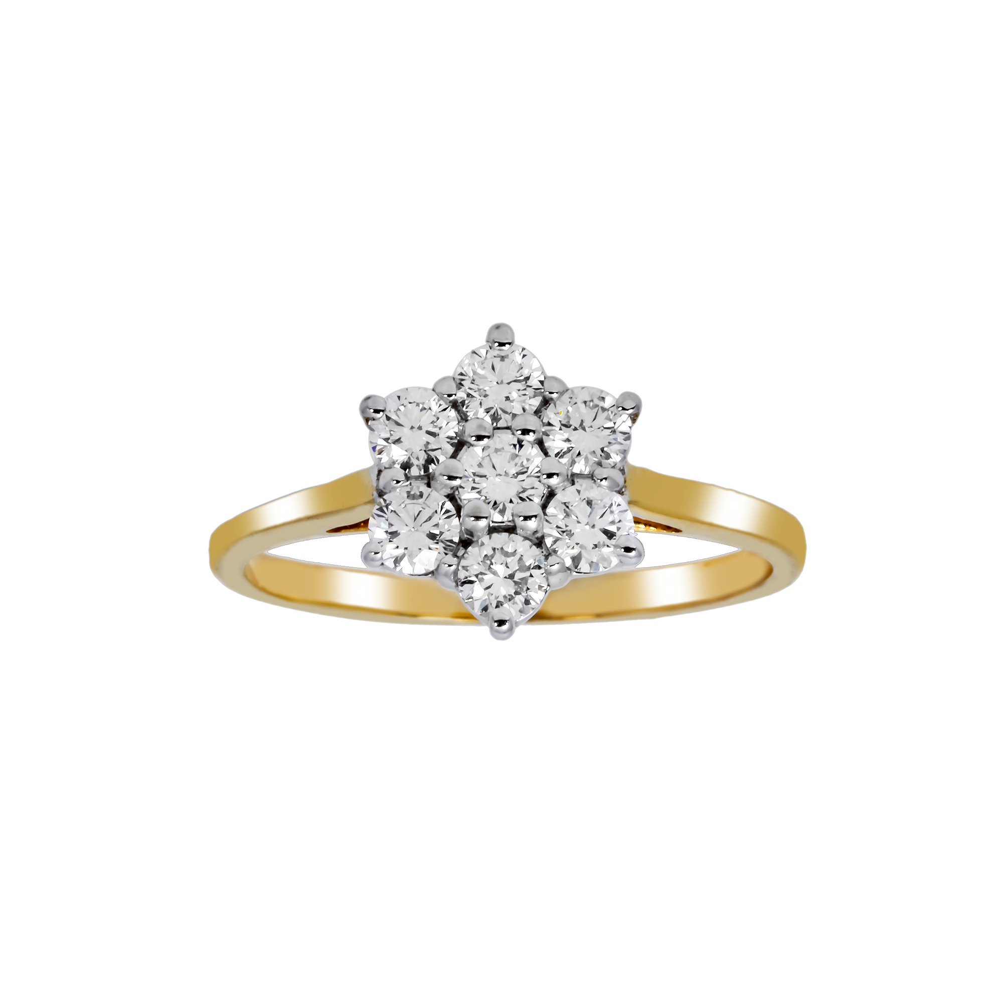 14K GOLD RADIANT CUT LAB DIAMOND ENGAGEMENT RING 0.77 CTW