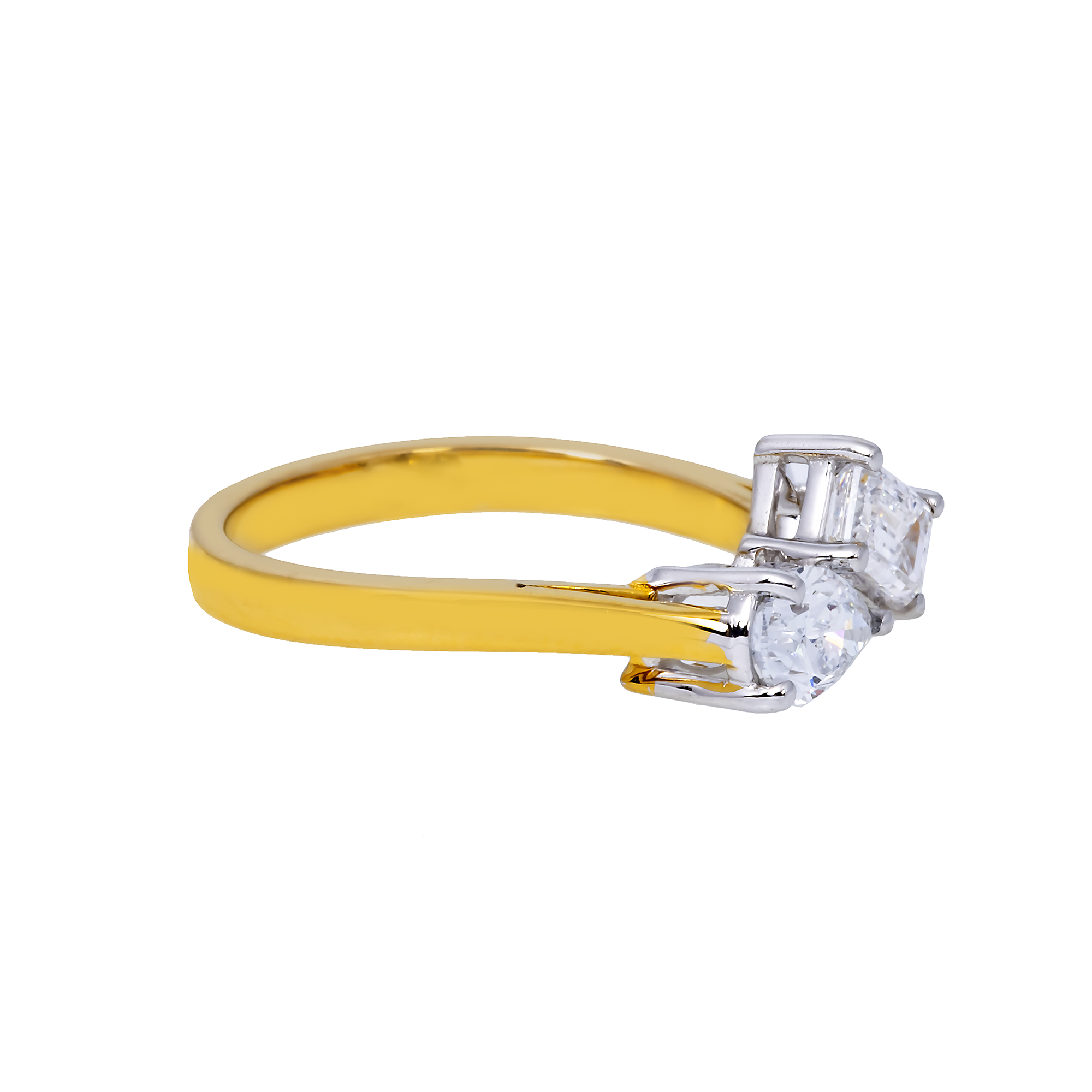 14K GOLD RADIANT CUT LAB DIAMOND ENGAGEMENT RING 1.02 CTW