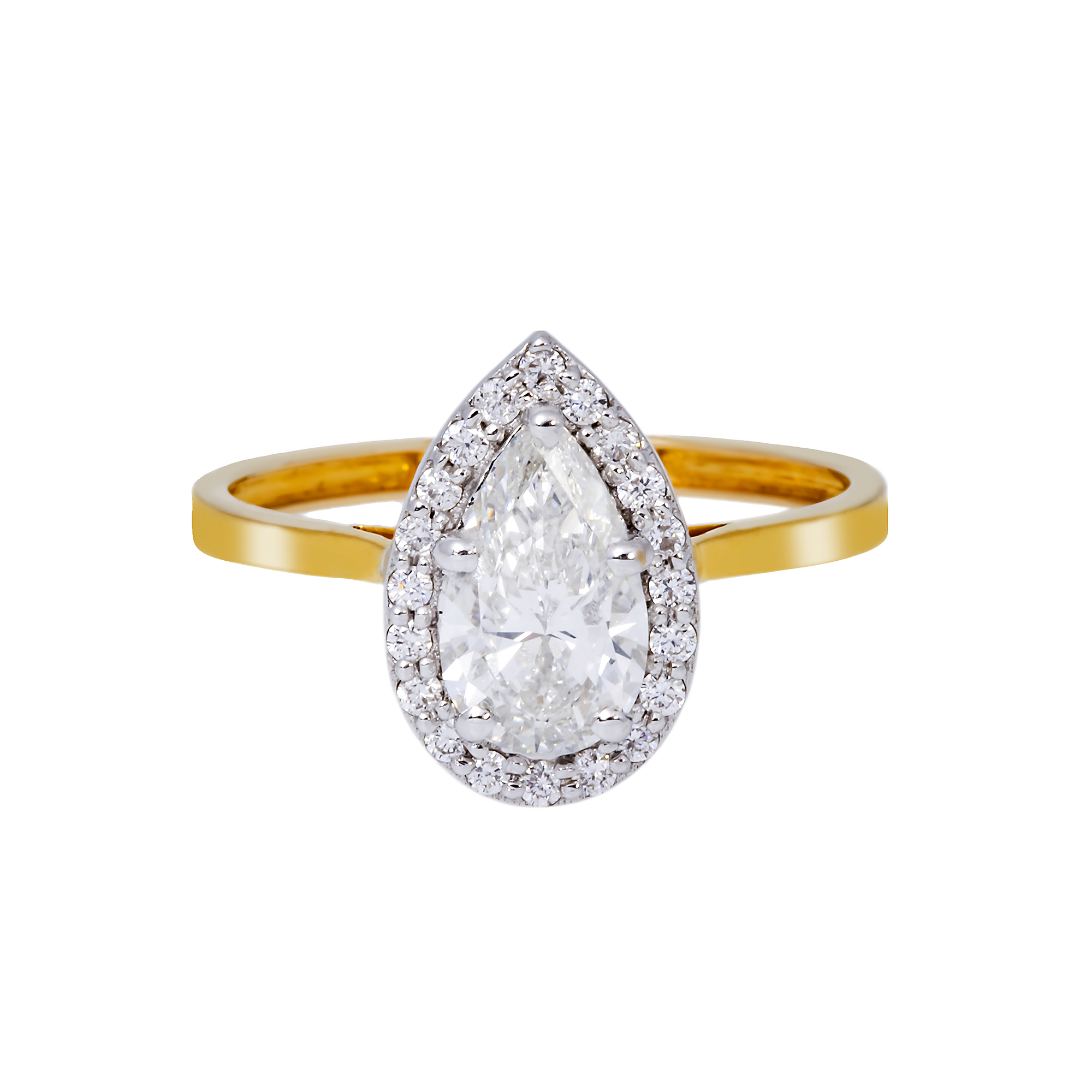 14K GOLD RADIANT CUT LAB DIAMOND ENGAGEMENT RING 1.22 CTW