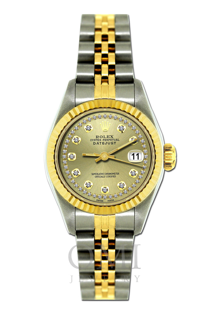 Rolex Datejust 26mm Yellow Gold and Stainless Steel Bracelet Gold Dial