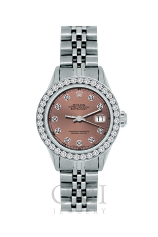 Rolex Datejust Diamond Watch, 26mm, Stainless SteelBracelet Dark Chestnut Dial w/ Diamond Bezel