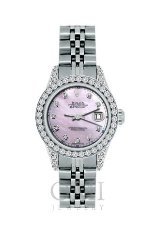 Rolex Datejust Diamond Watch, 26mm, Stainless SteelBracelet Thistle Dial w/ Diamond Bezel and Lugs